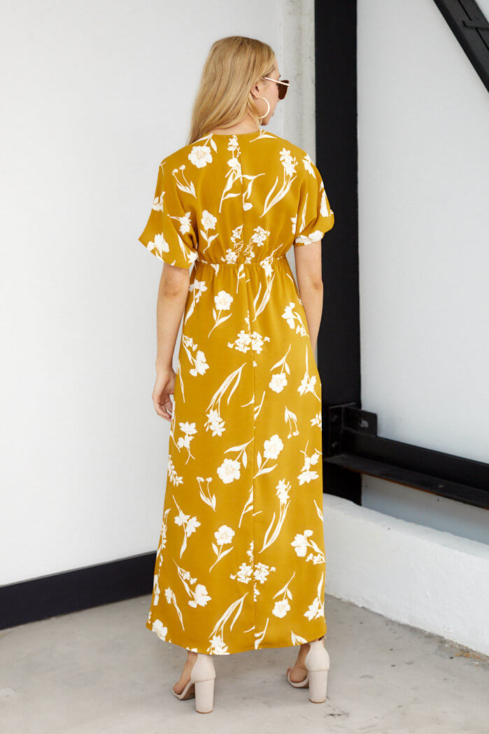Holland Short Sleeve Floral Print Maxi