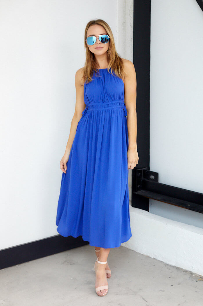 Chana Sleeveless Tie Detail Maxi Dress