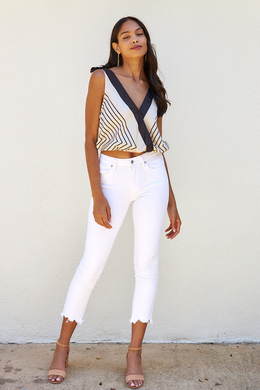 Ember Striped Surplice Tank