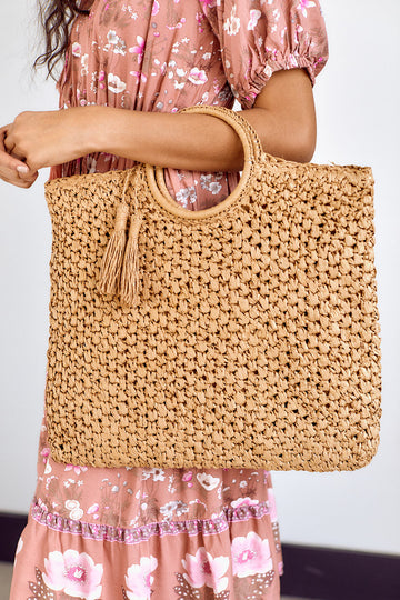 Sunray Straw Shopper Tote