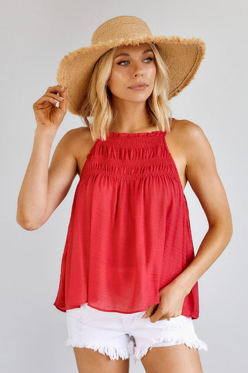 Lora Shirred Swing Blouse