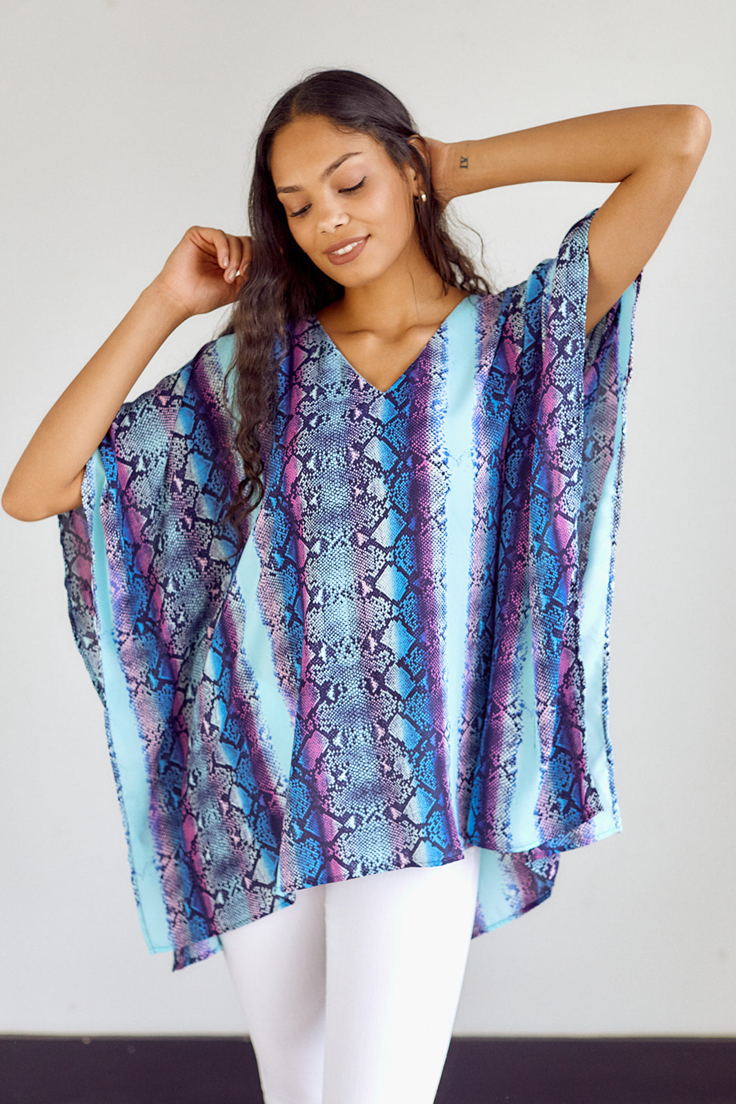 Jules Snake Print Short Sleeve Blouse