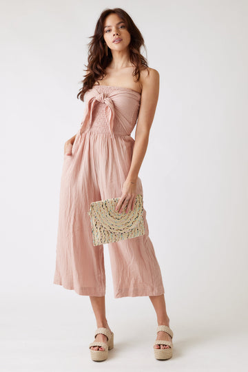 SALE - Jenny Strapless Front Tie Jumpsuit