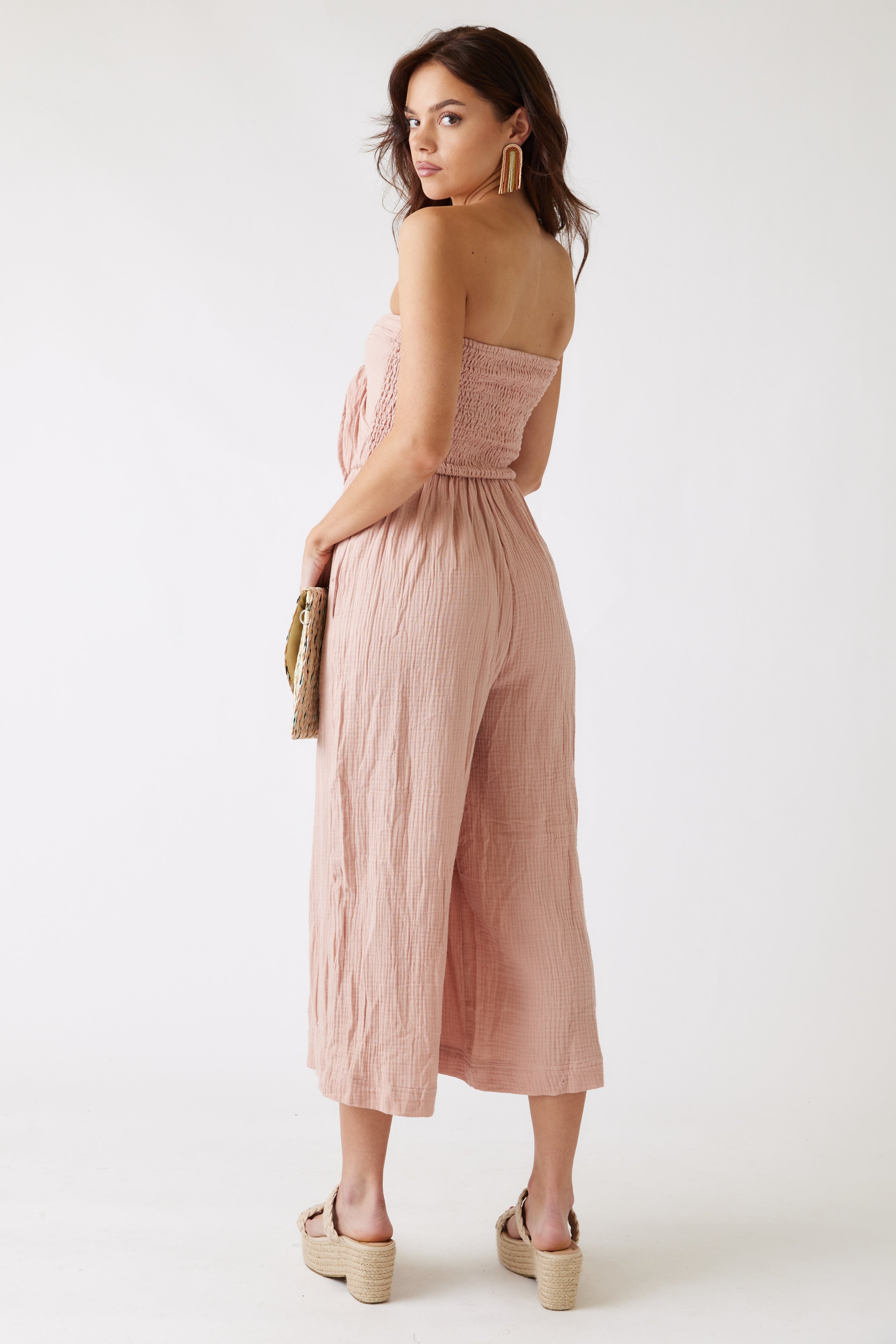 SALE - Jenny Strapless Front Tie Jumpsuit