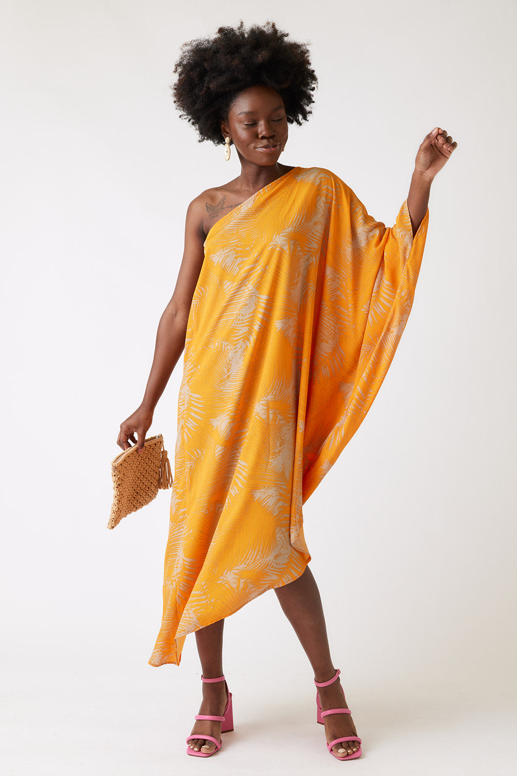 Rosie Asymmetrical Kaftan Maxi Dress