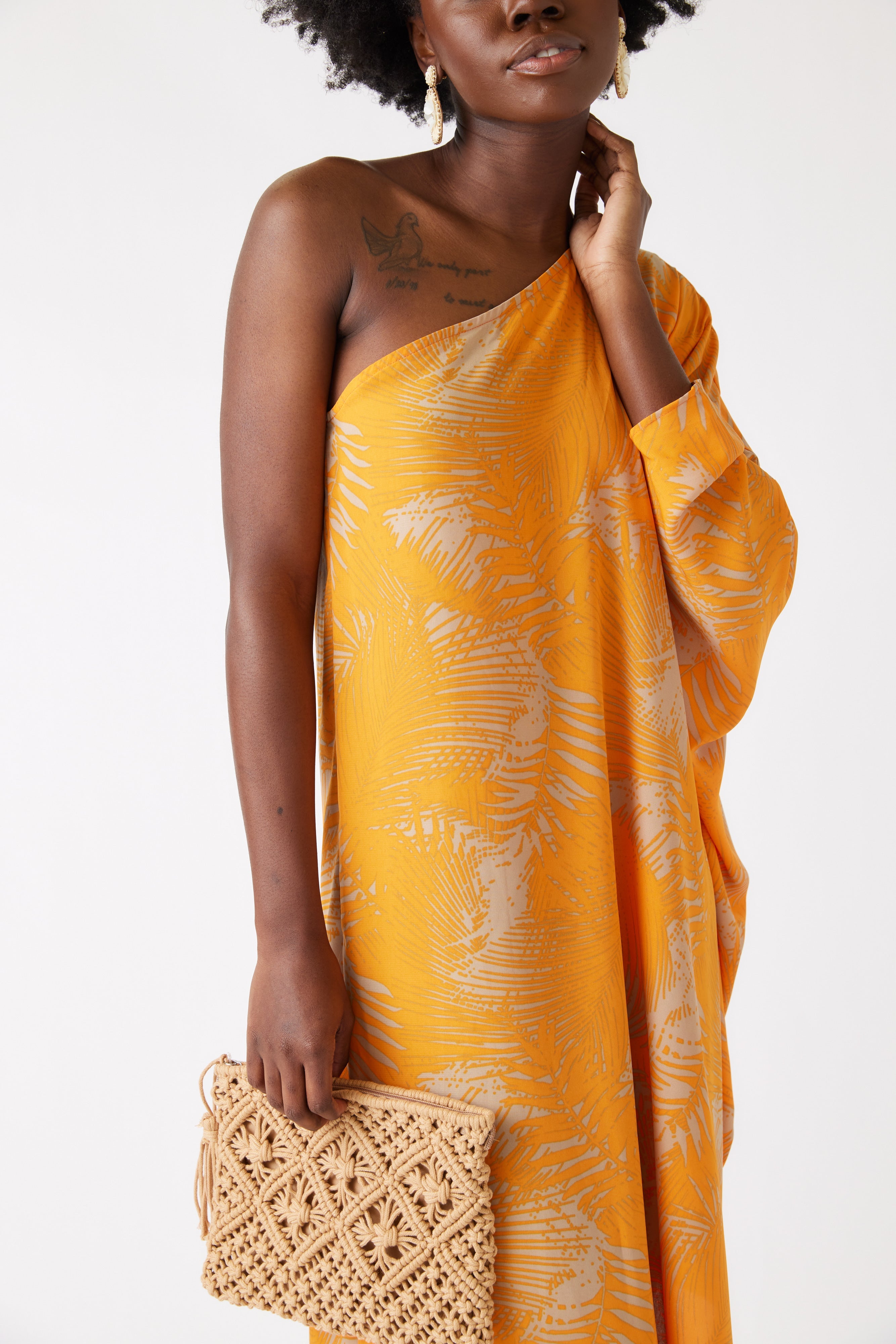 Rosie Asymmetrical Kaftan Maxi Dress