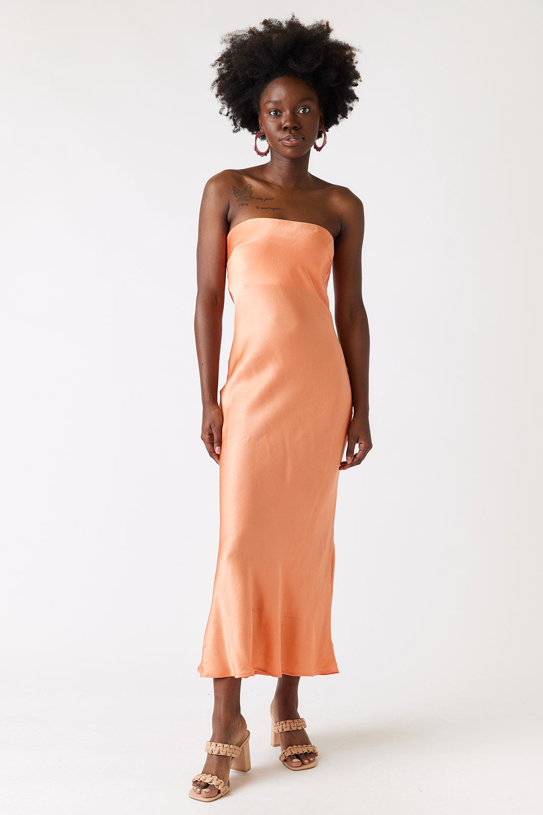 Maika Strapless Slip Midi Dress