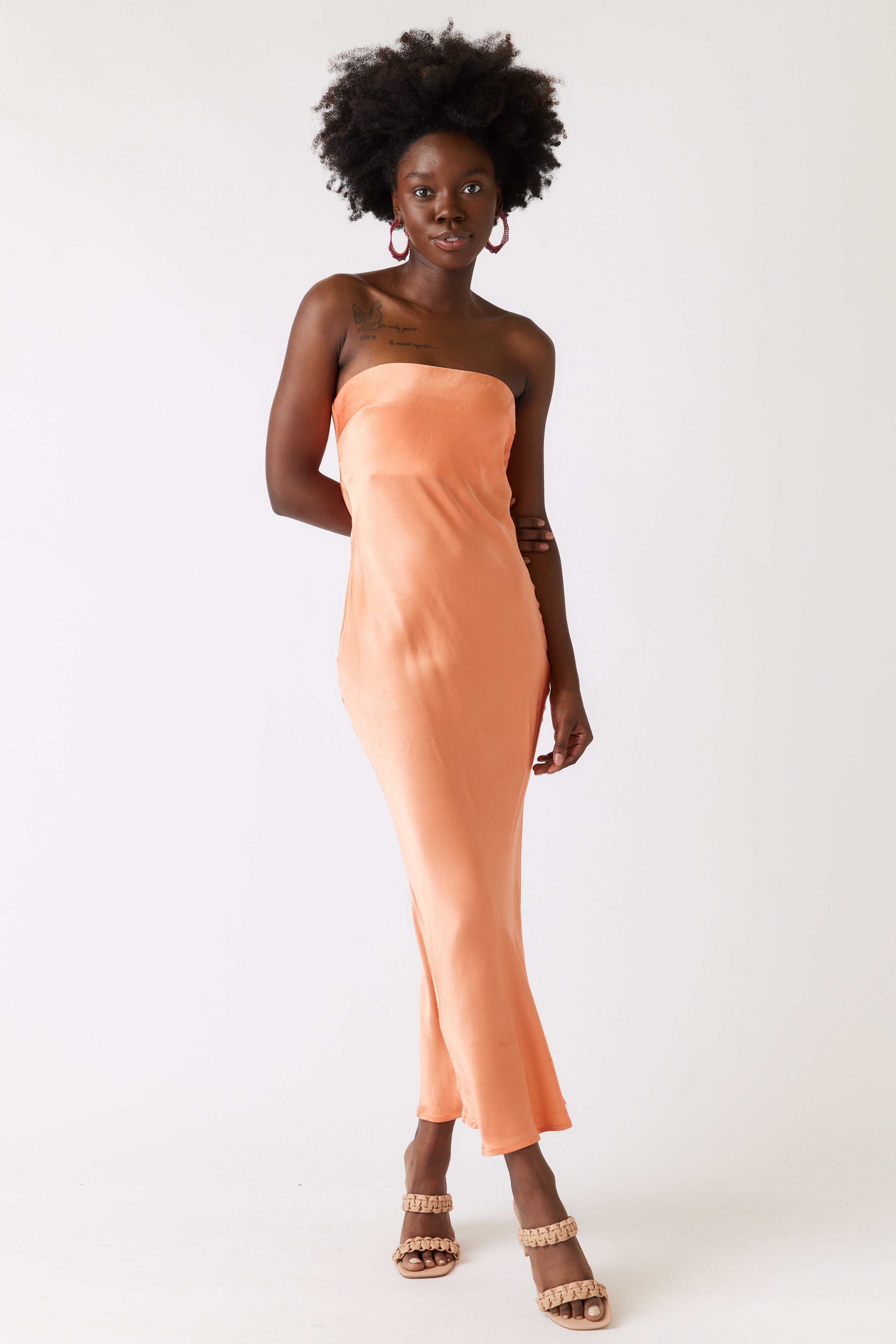Maika Strapless Slip Midi Dress