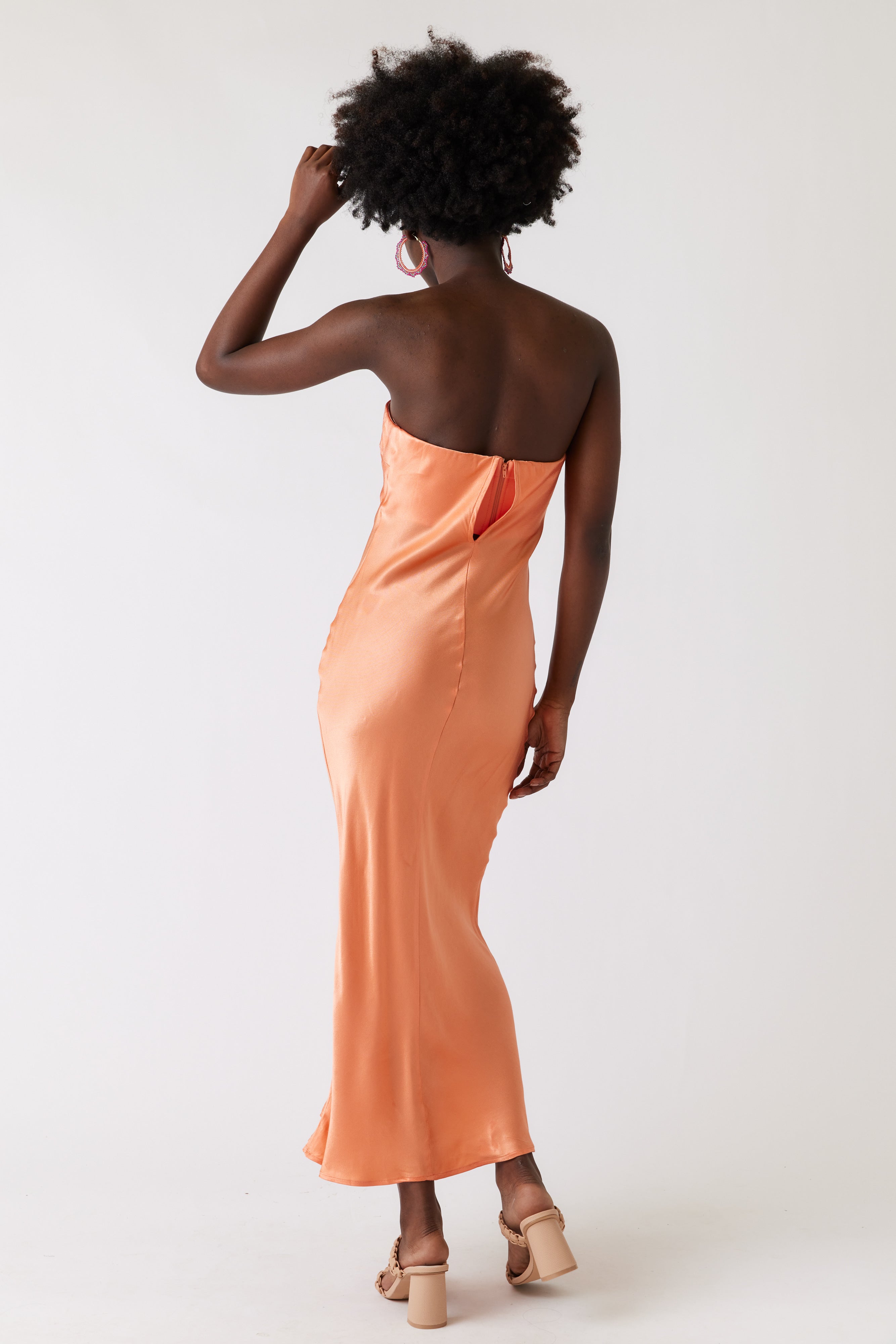 Maika Strapless Slip Midi Dress