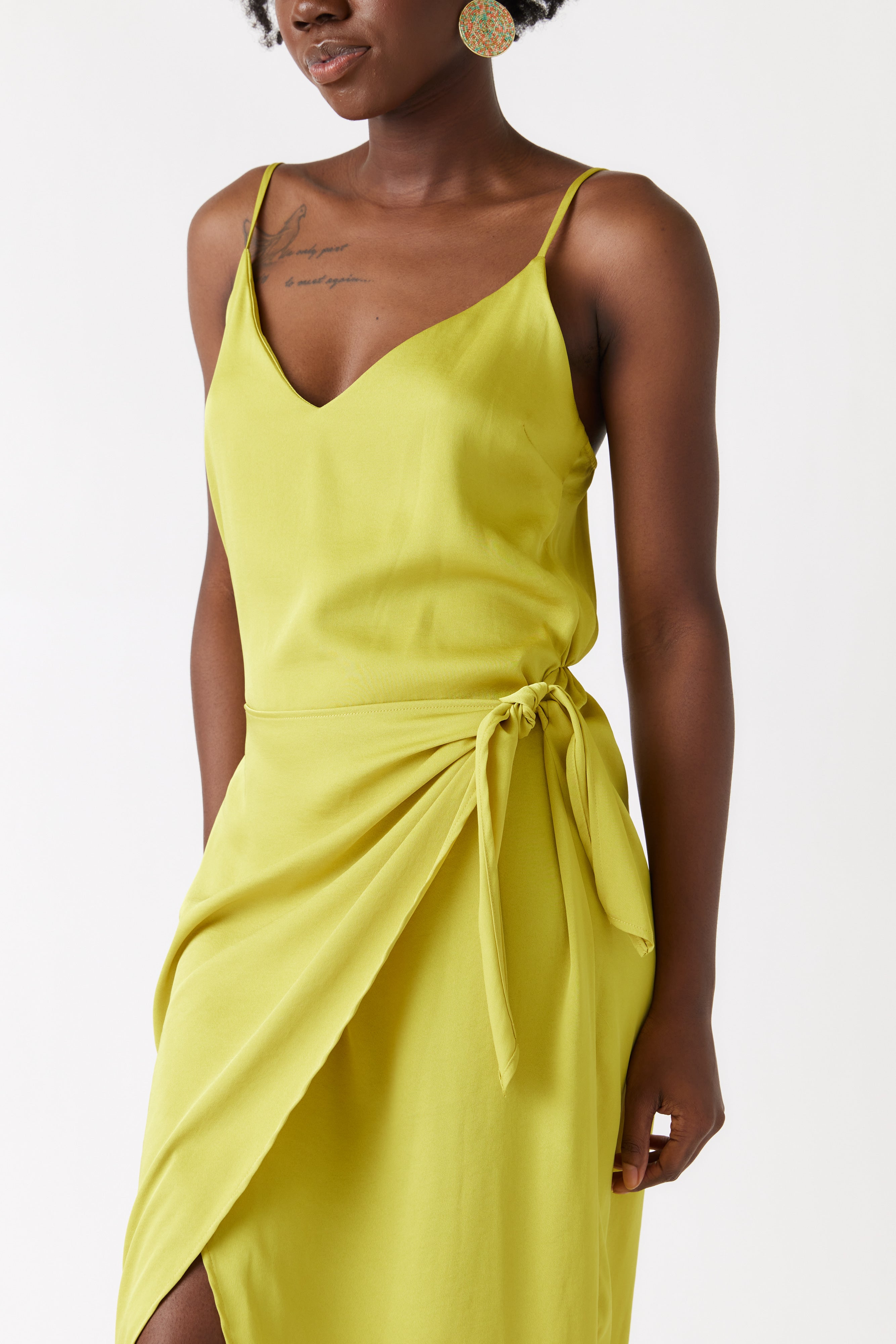 Sky Wrap Style Midi Dress