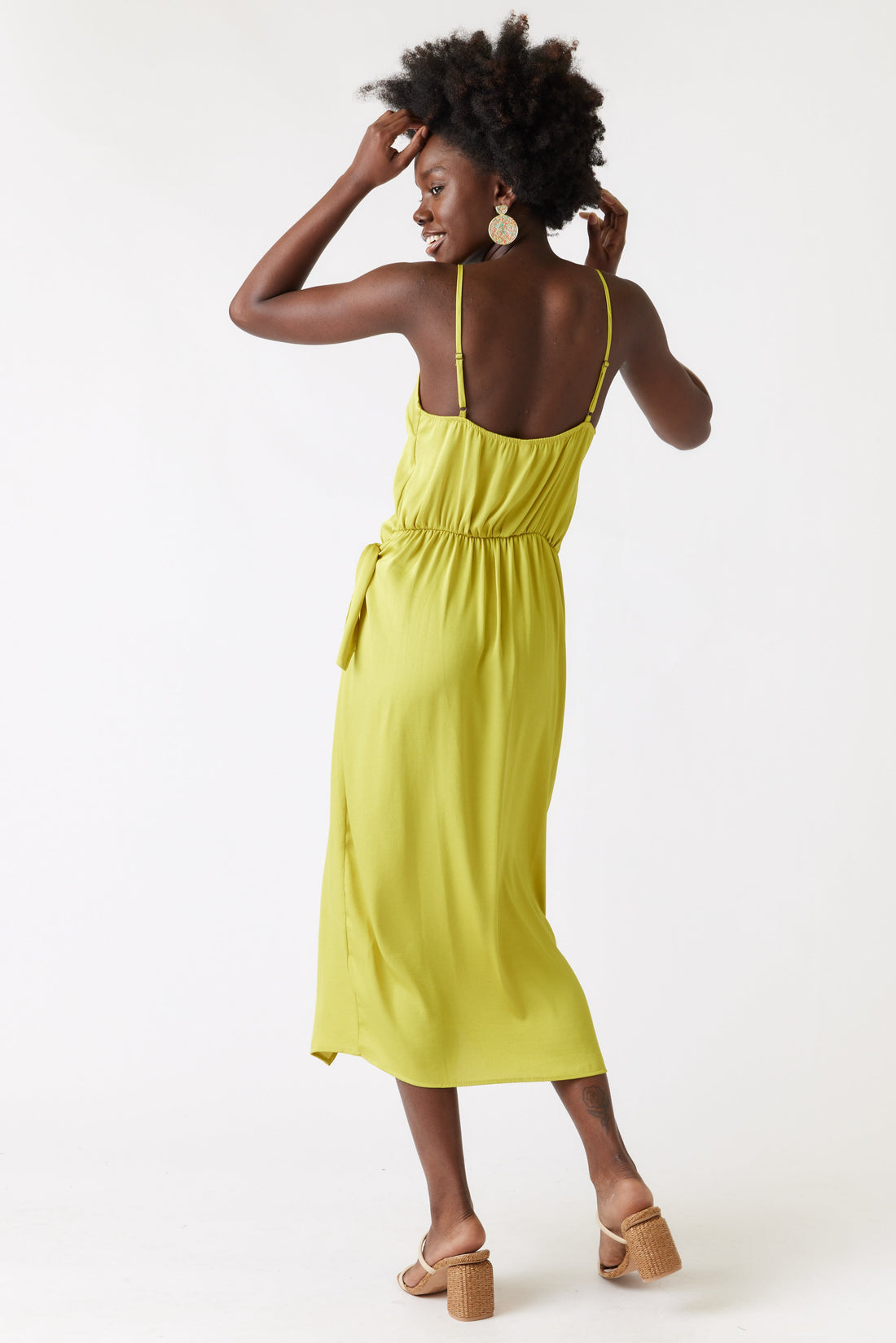 Sky Wrap Style Midi Dress