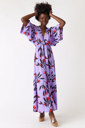 SALE - Sophie Printed Kimono Maxi Dress