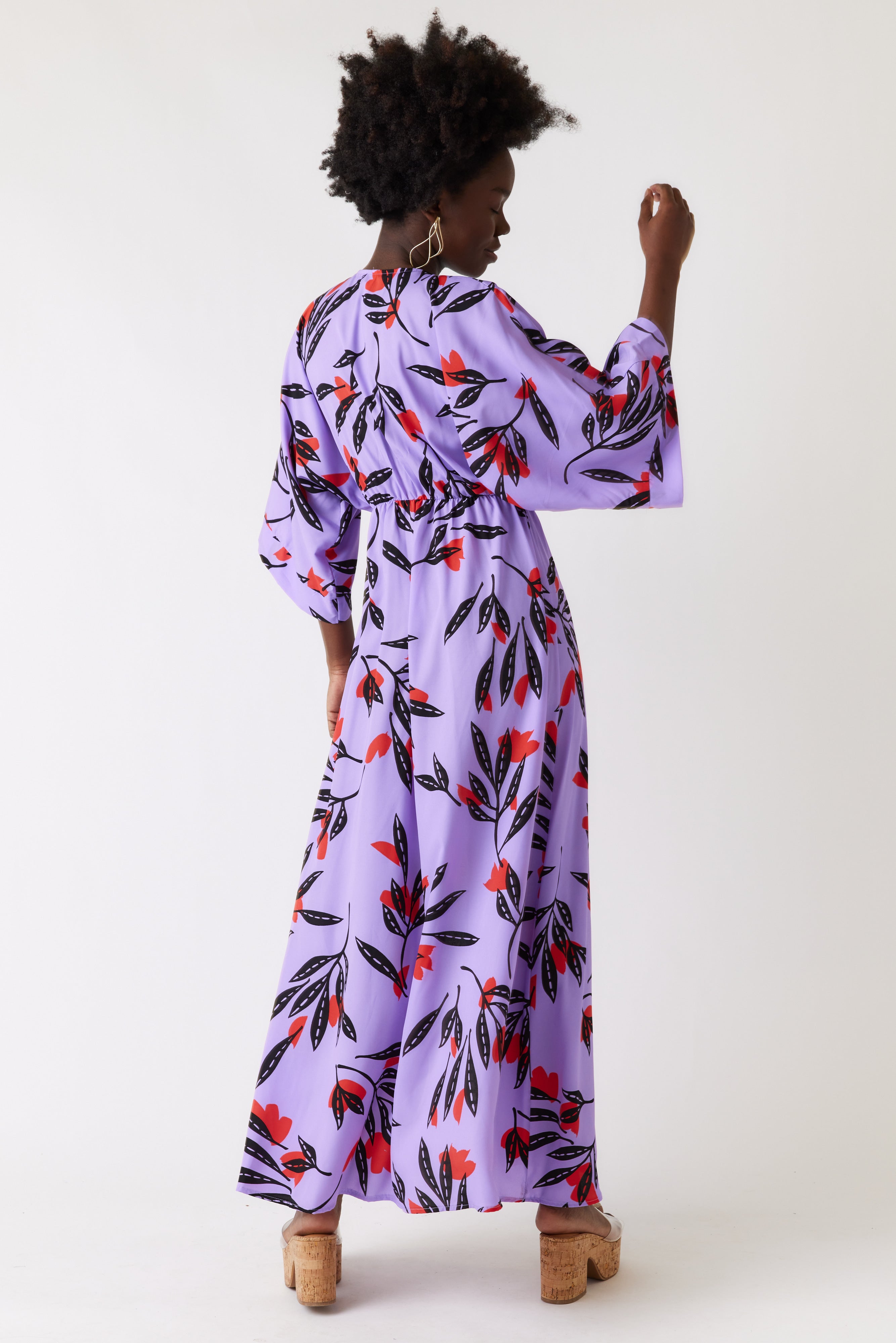 SALE - Sophie Printed Kimono Maxi Dress