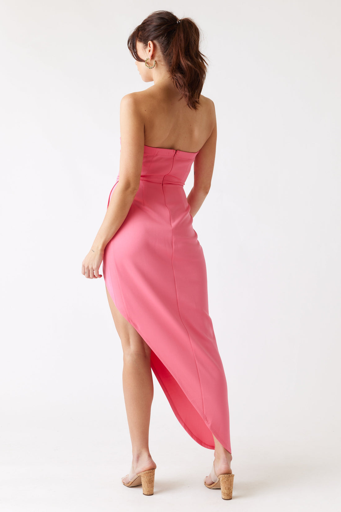 SALE - Reece Strapless Draped Midi Dress