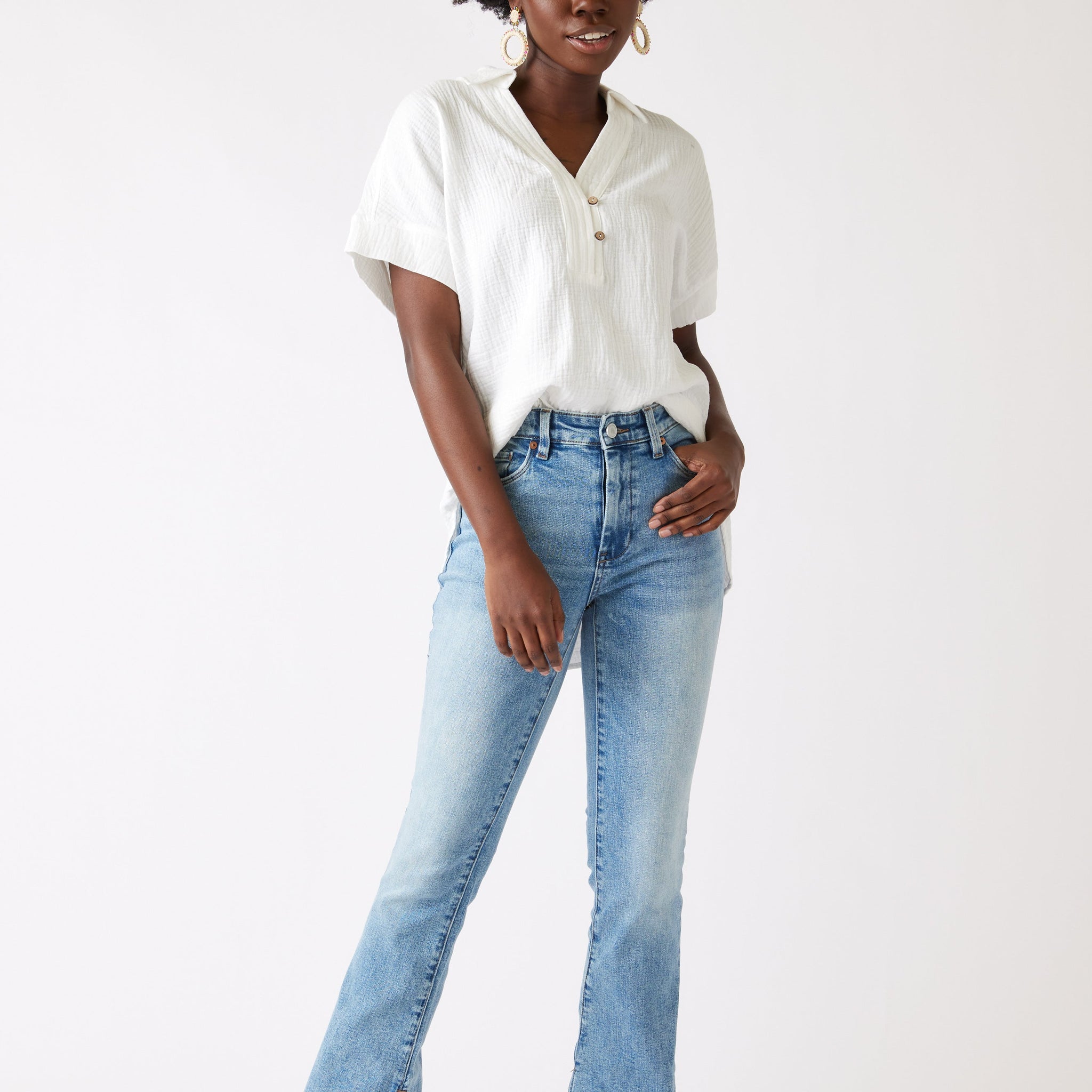 SALE - Dance Floor Split Hem Jean