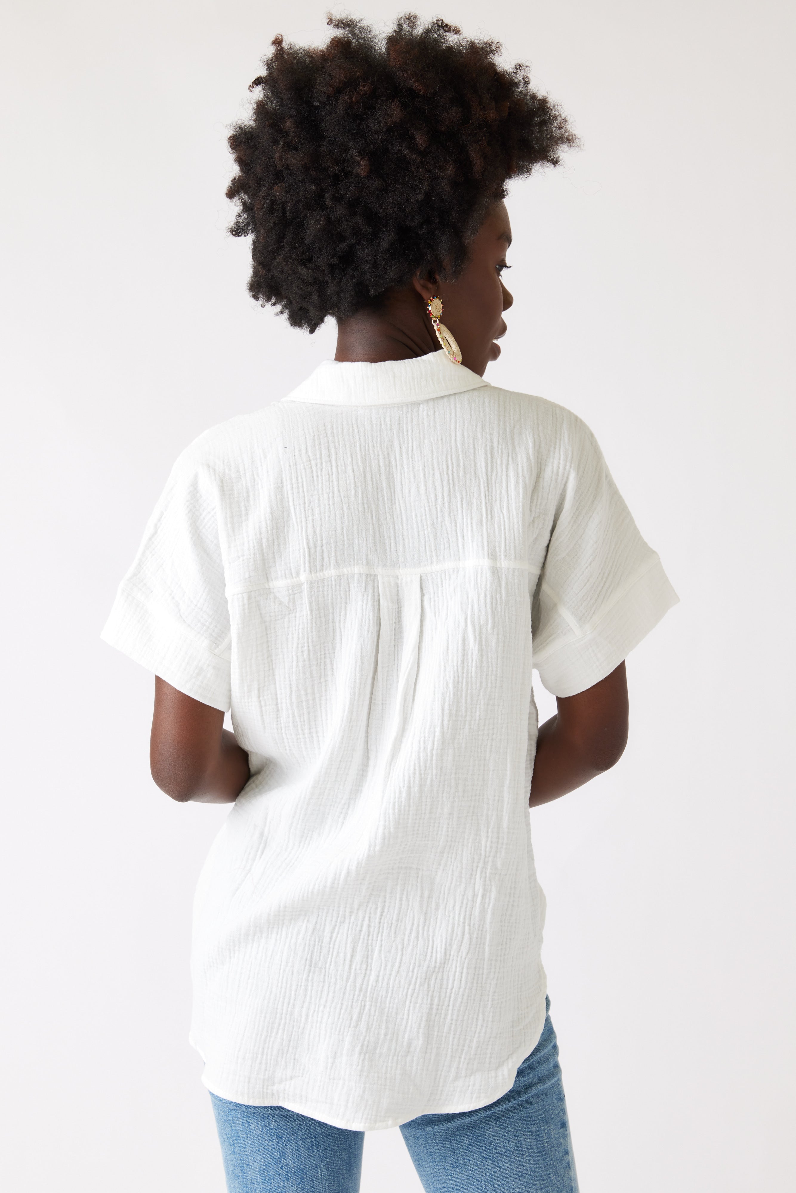 SALE - Lilli Short Sleeve Gauze Tunic