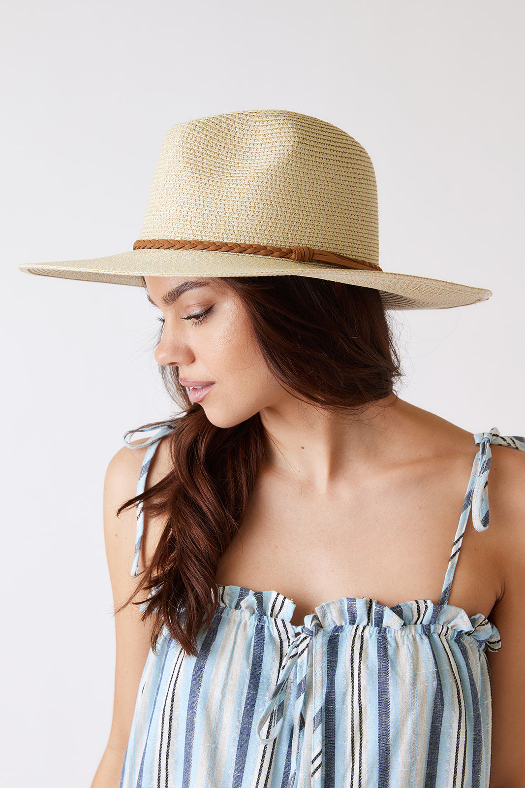 SALE - Sandy Faux Leather Strap Hat