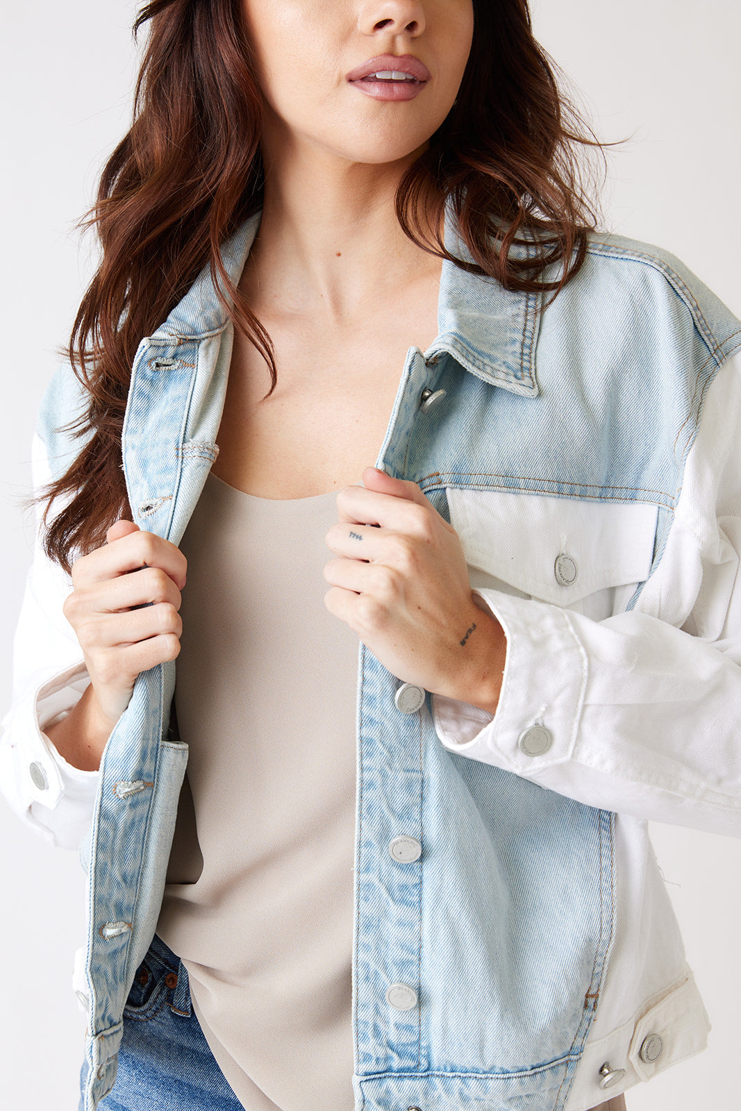 SALE - Blank NYC No Limit Color Blocked Denim Jacket