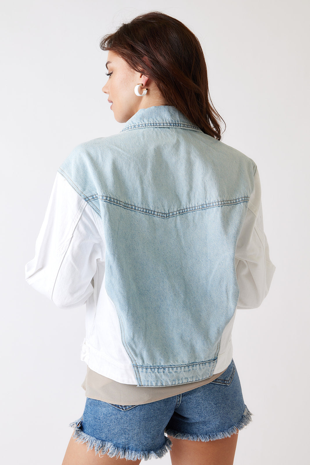 SALE - Blank NYC No Limit Color Blocked Denim Jacket