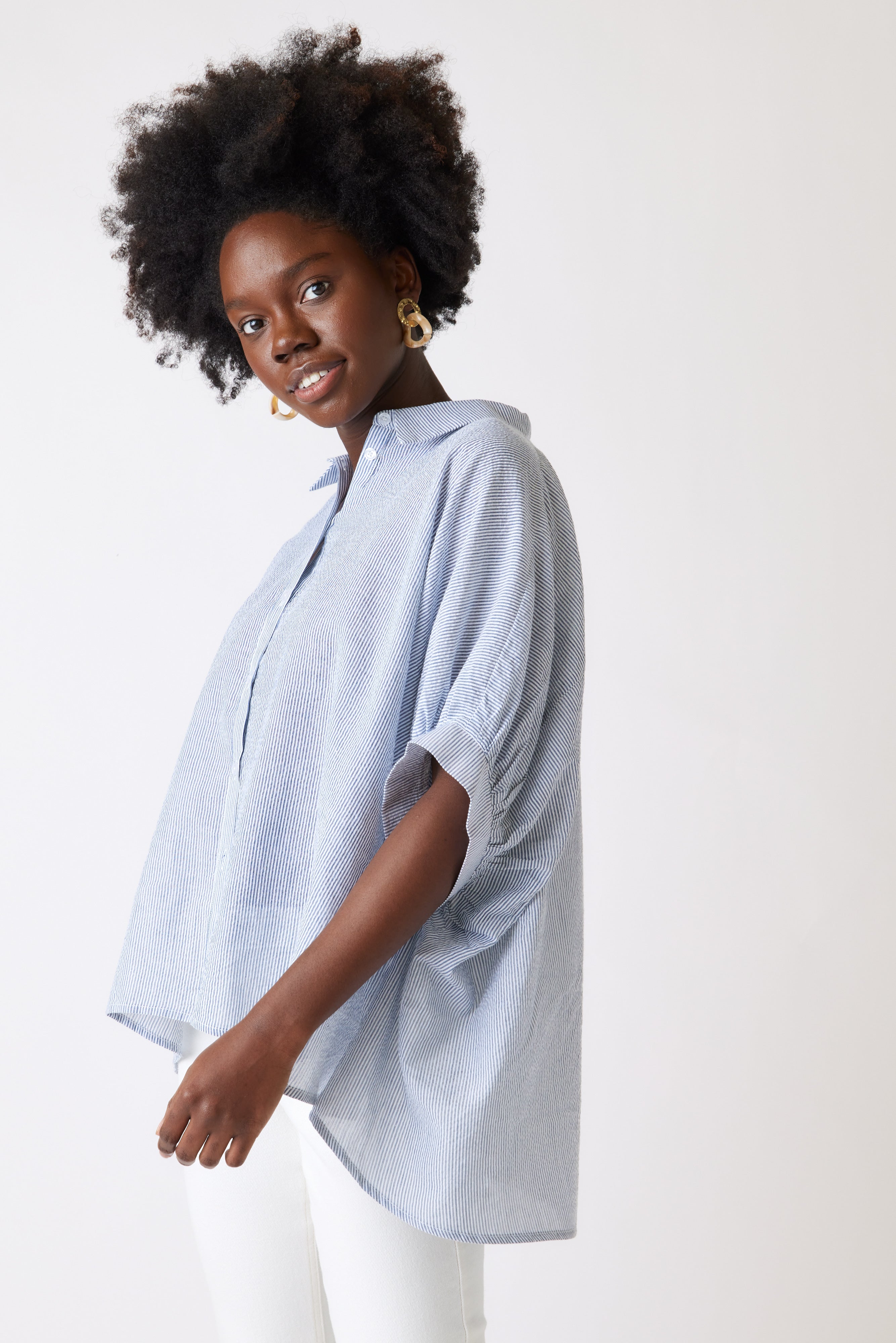 Andie Oversized Button Down