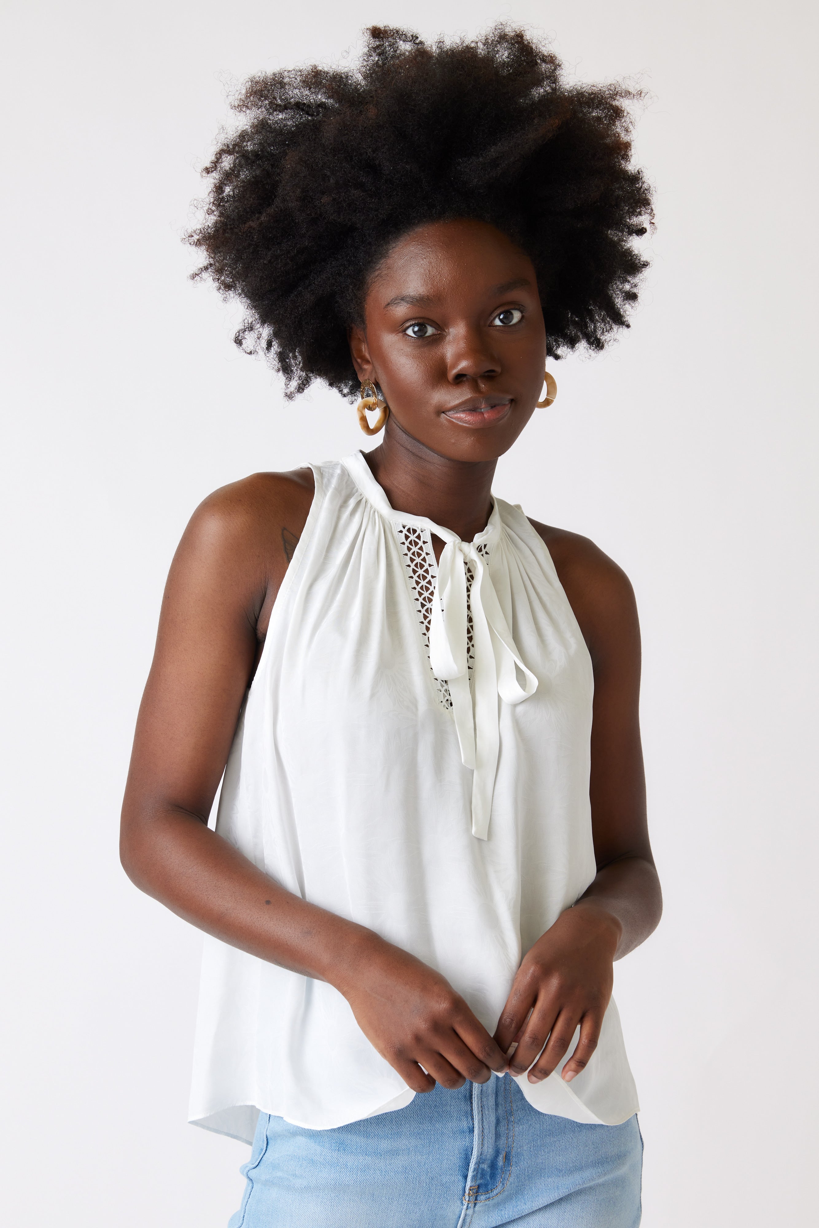 SALE - Carli Tie Neck Tank