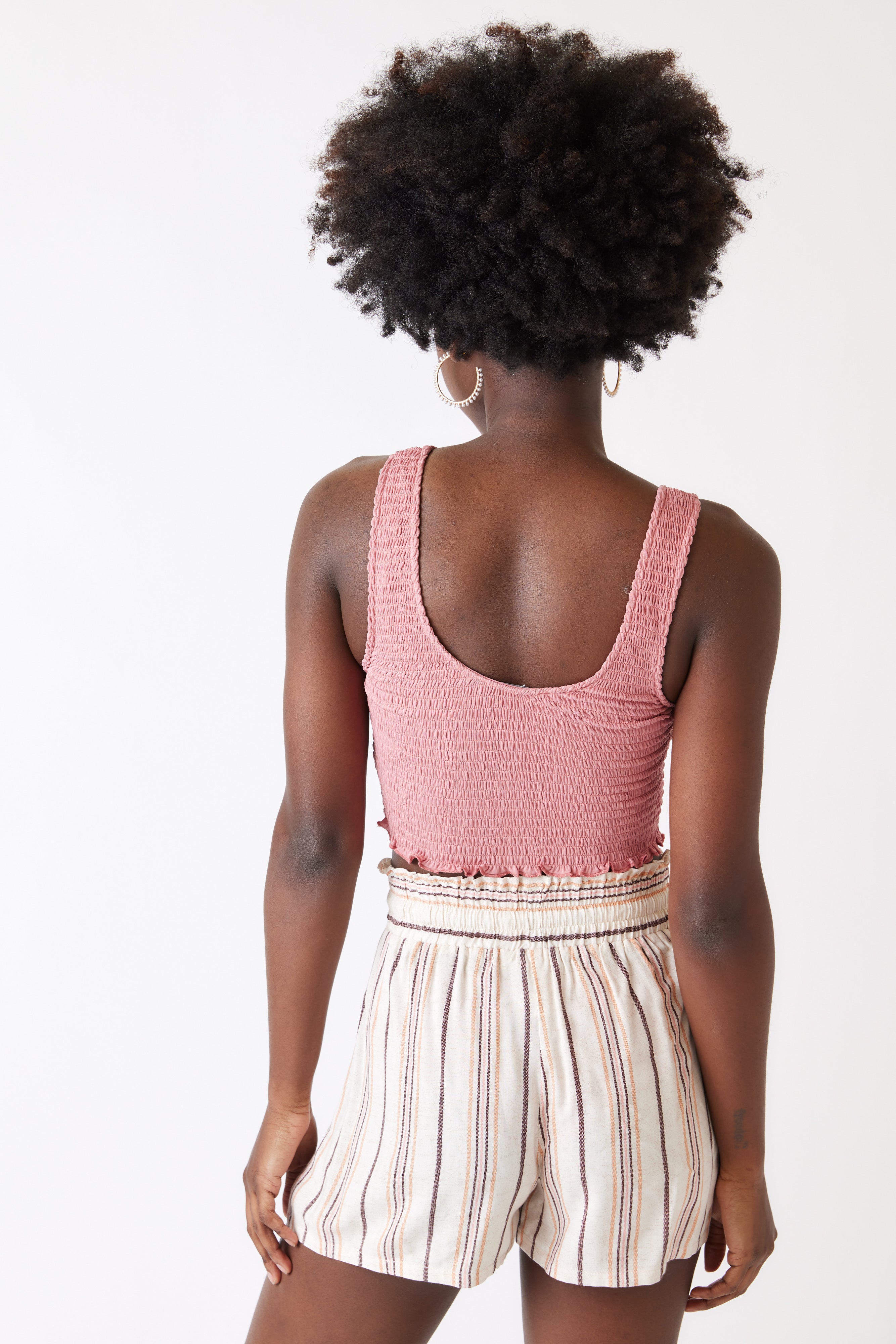 SALE - Rosa Smocked Crop Tank