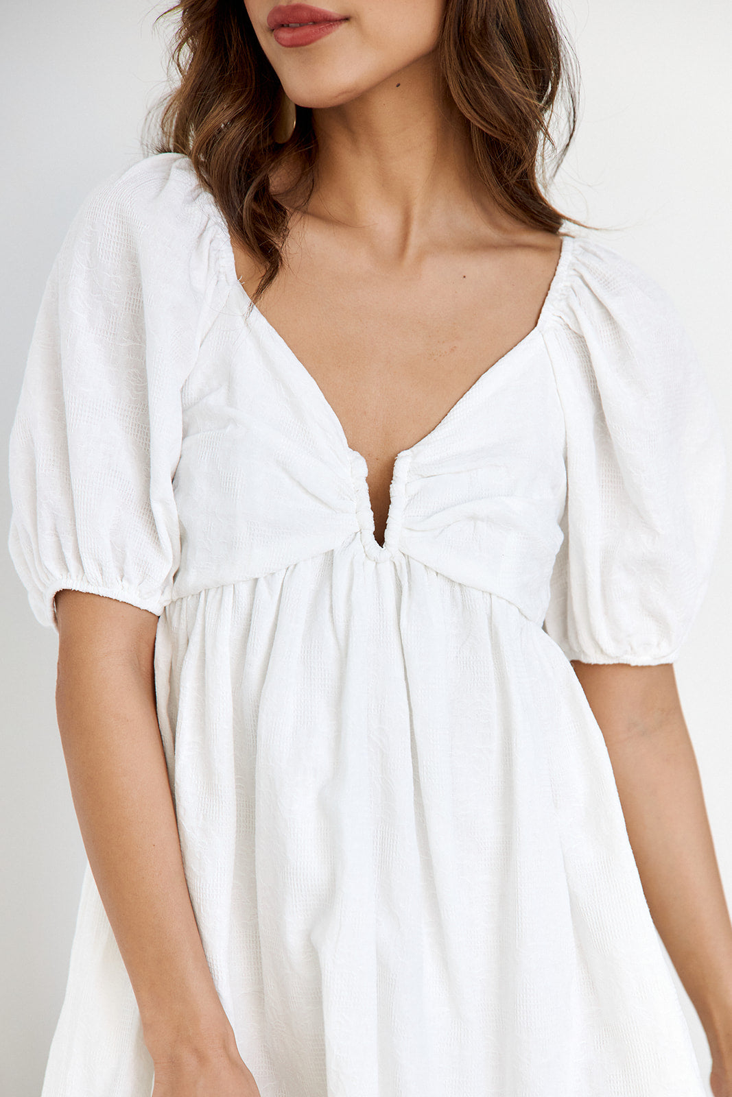 SALE- Lainey Embroidered Mini Romper Dress