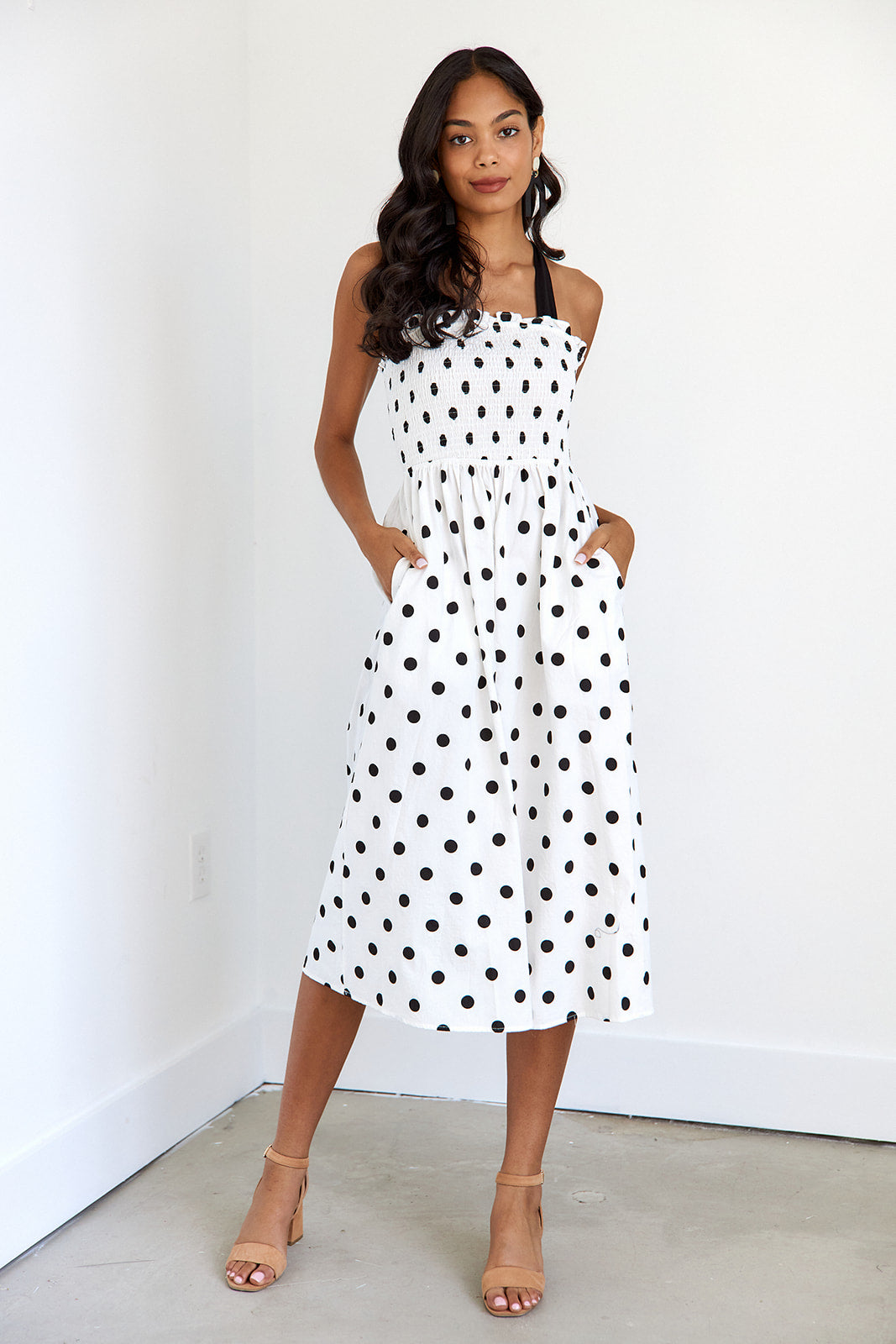 SALE- River Polka Dot Midi Dress