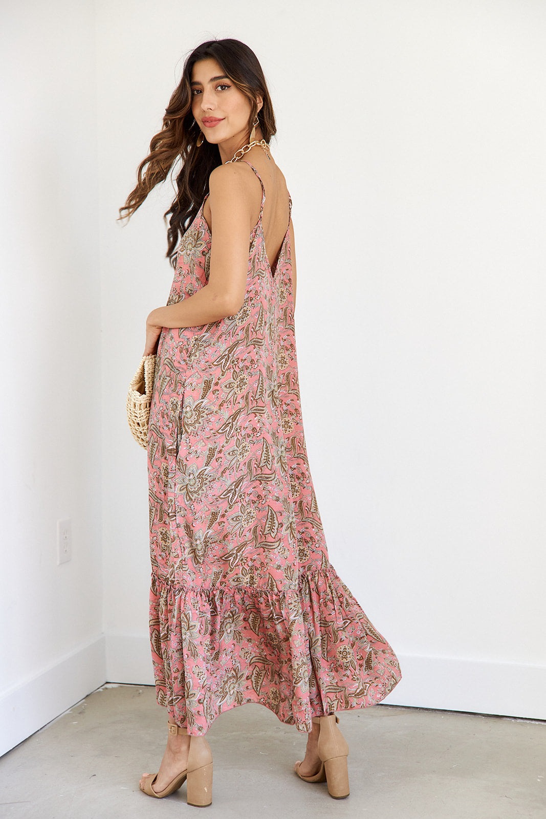 Zana Floral Drop Waist Maxi Dress