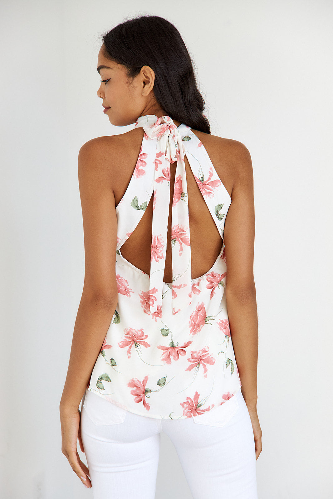 SALE- Metta Tie Neck Sleeveless Blouse