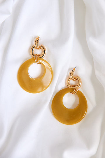 Zinnia Circle Disk Earrings
