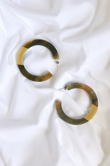 Sunshine Tienda Gold Painted Hoops