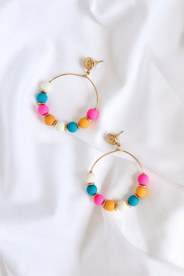 Finn Beaded Hoop Earring