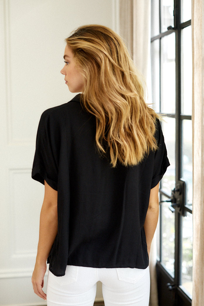 Riley Short Sleeve Button Down Top