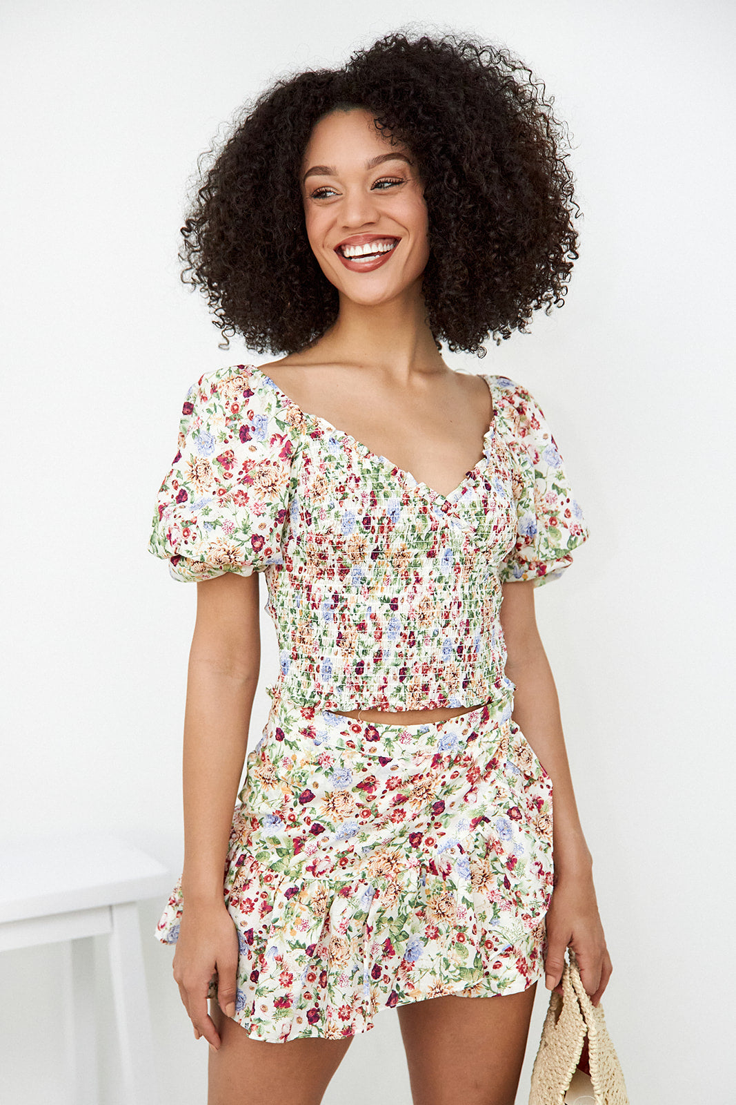 SALE- Lennon Floral Smocked Top
