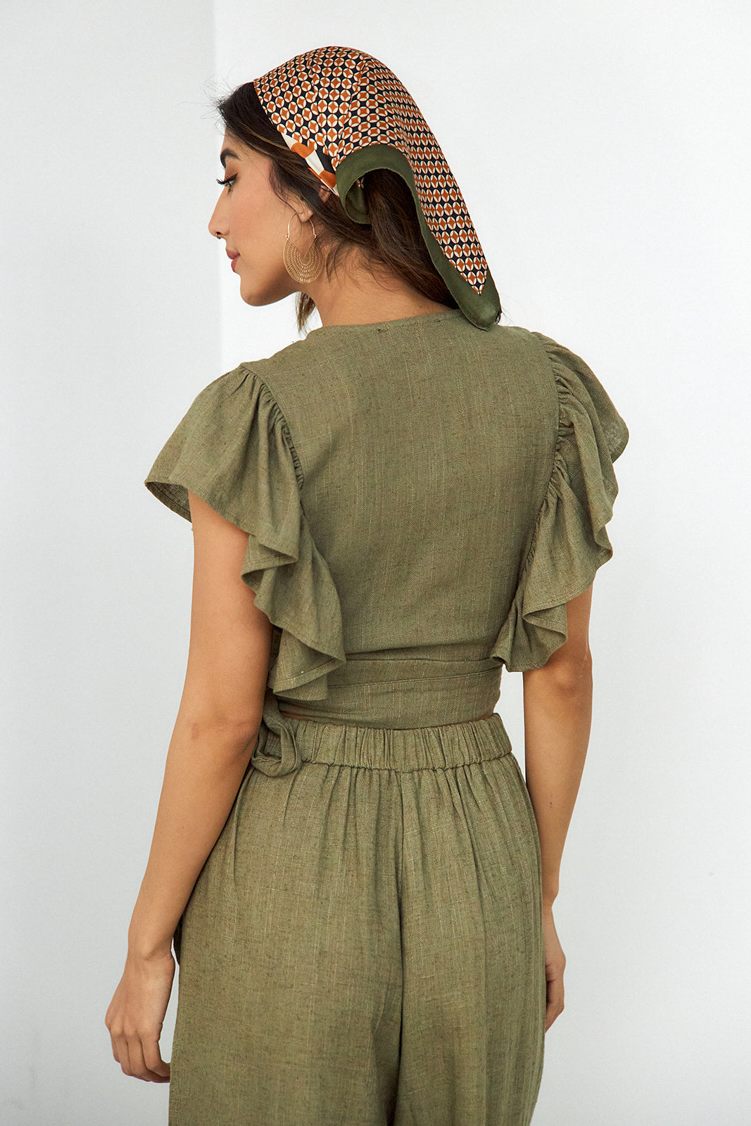 SALE - Medi Ruffled Sleeve Wrap Blouse