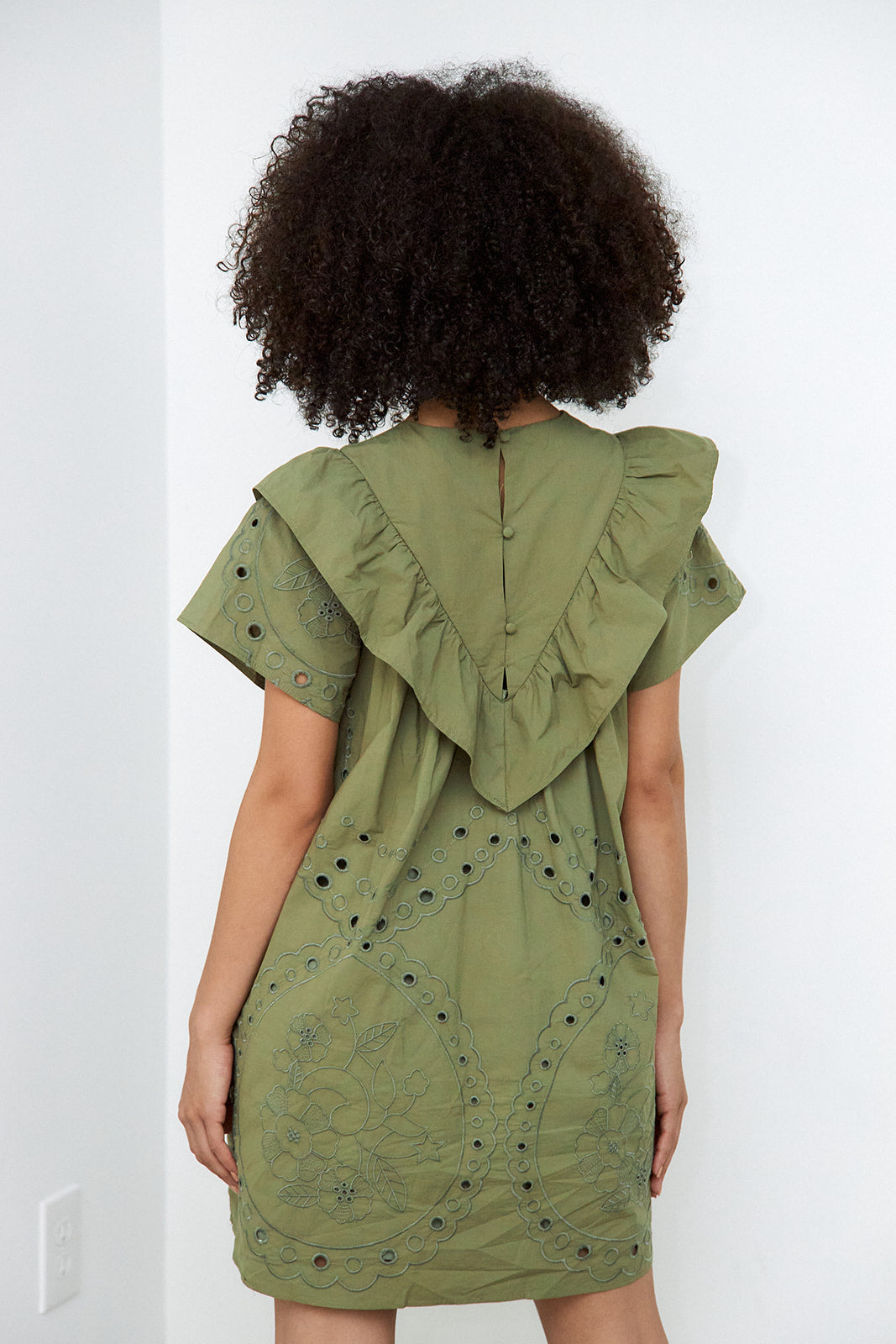 Beverlie Ruffled Eyelet Dress