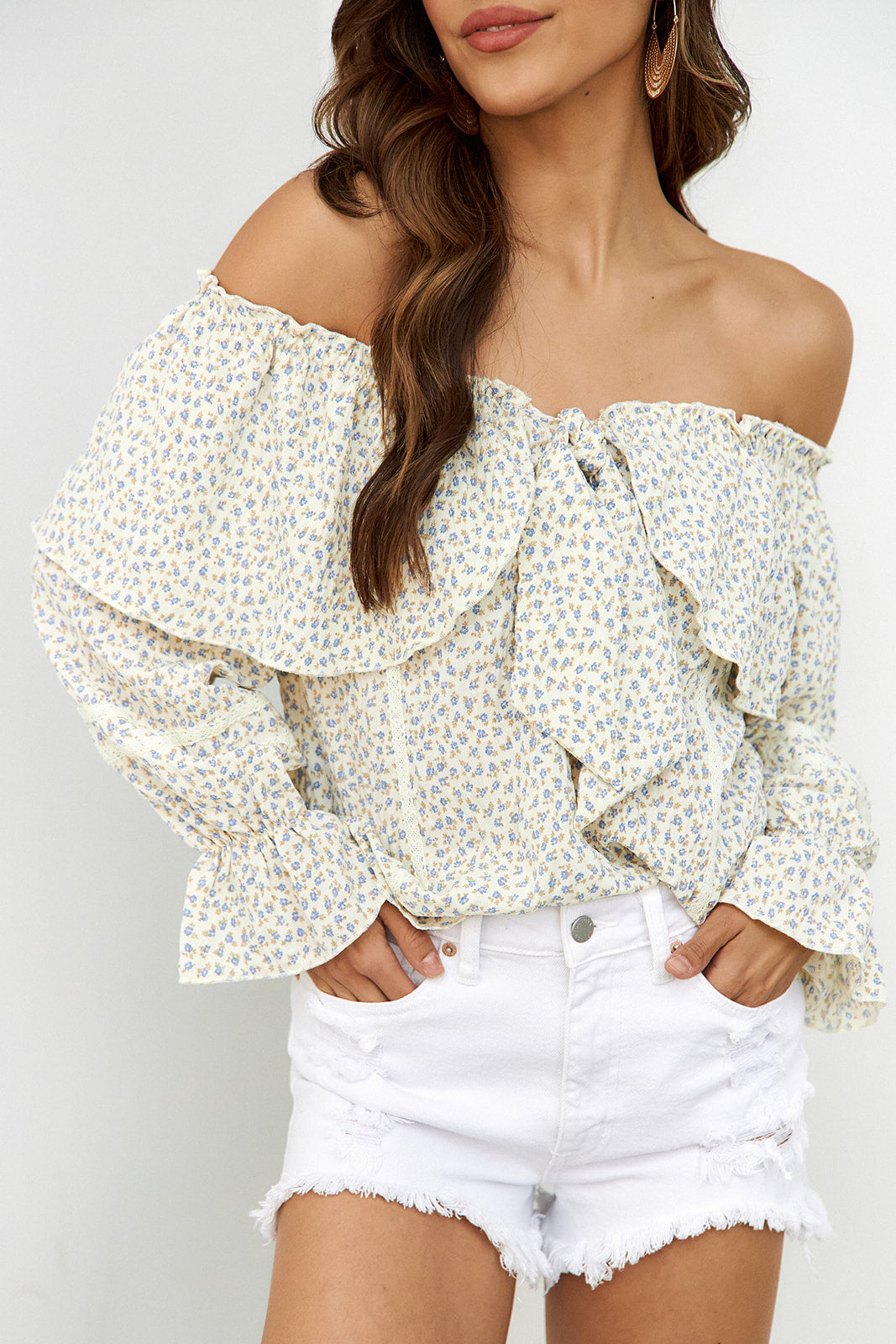 SALE- Kiva Off The Shoulder Floral Blouse