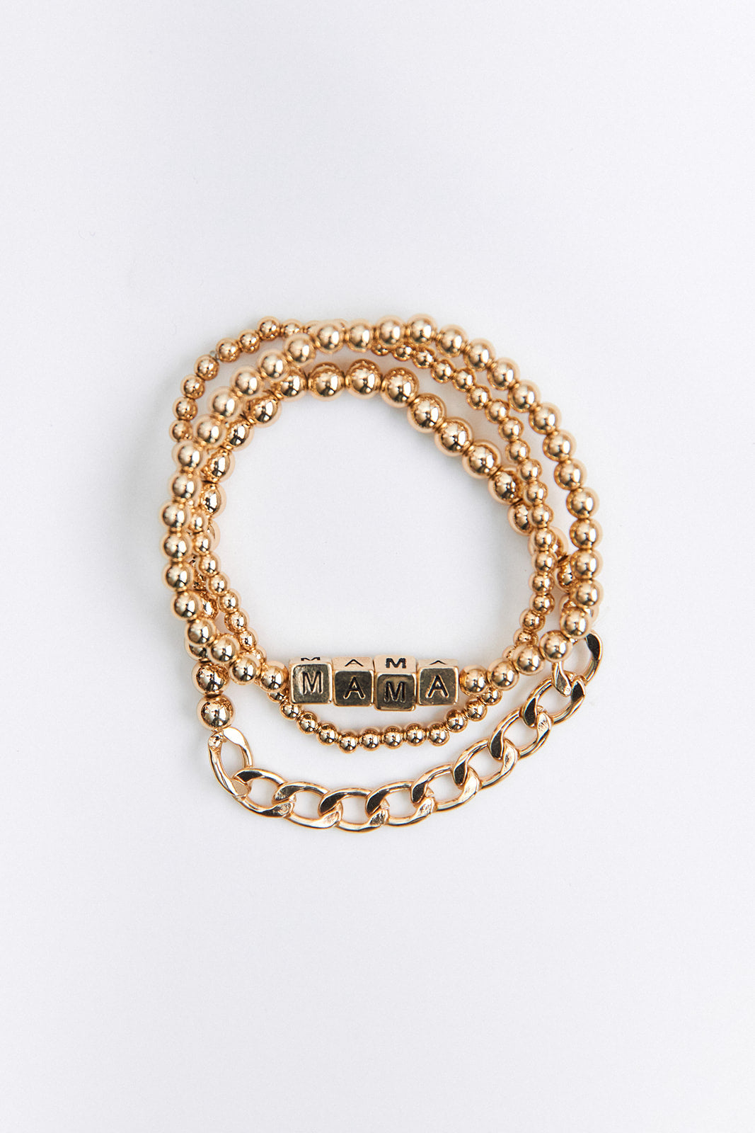 Emmie Mama Chain And Ball Bracelet Set