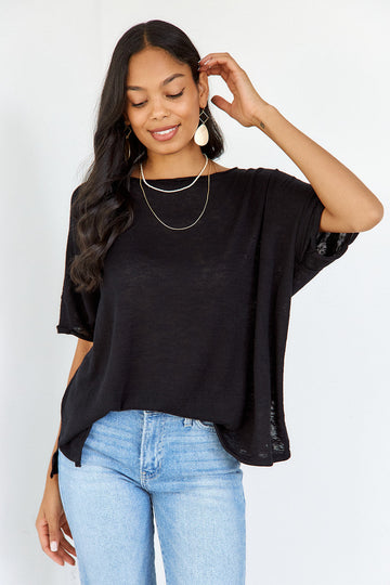 SALE - Emma Oversized Slub Tee