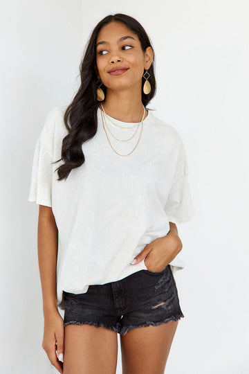 SALE- Bria Acid Washed Oversized Tee