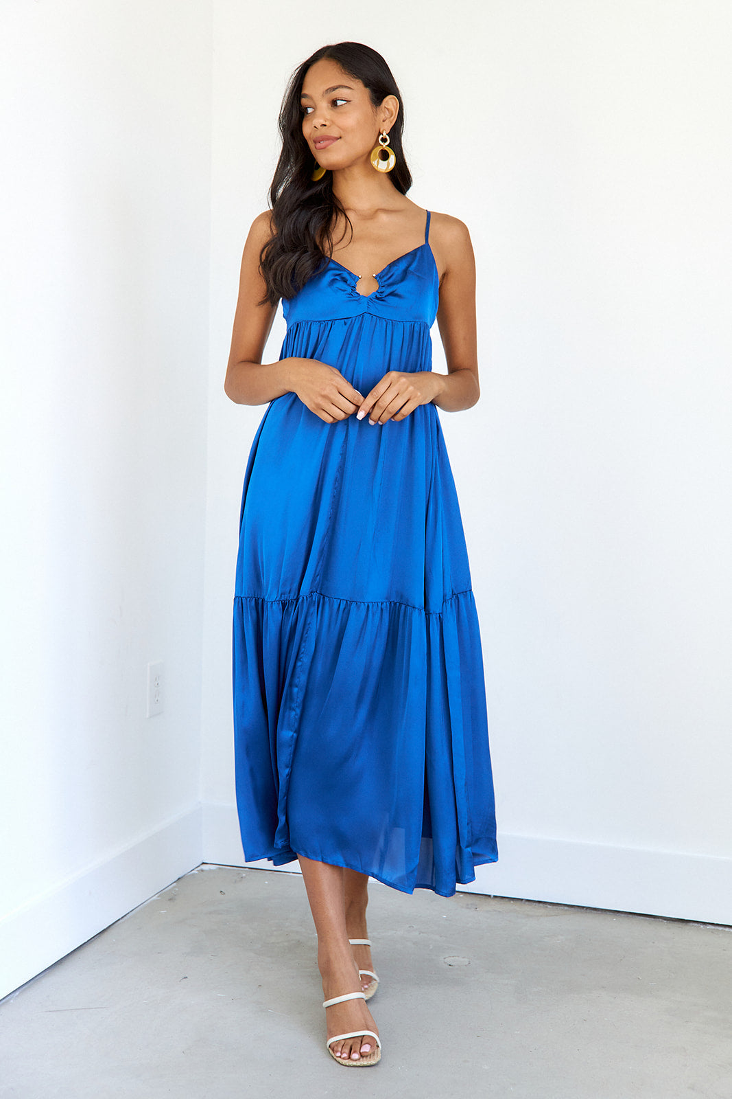 SALE- Larna Keyhole Midi Dress