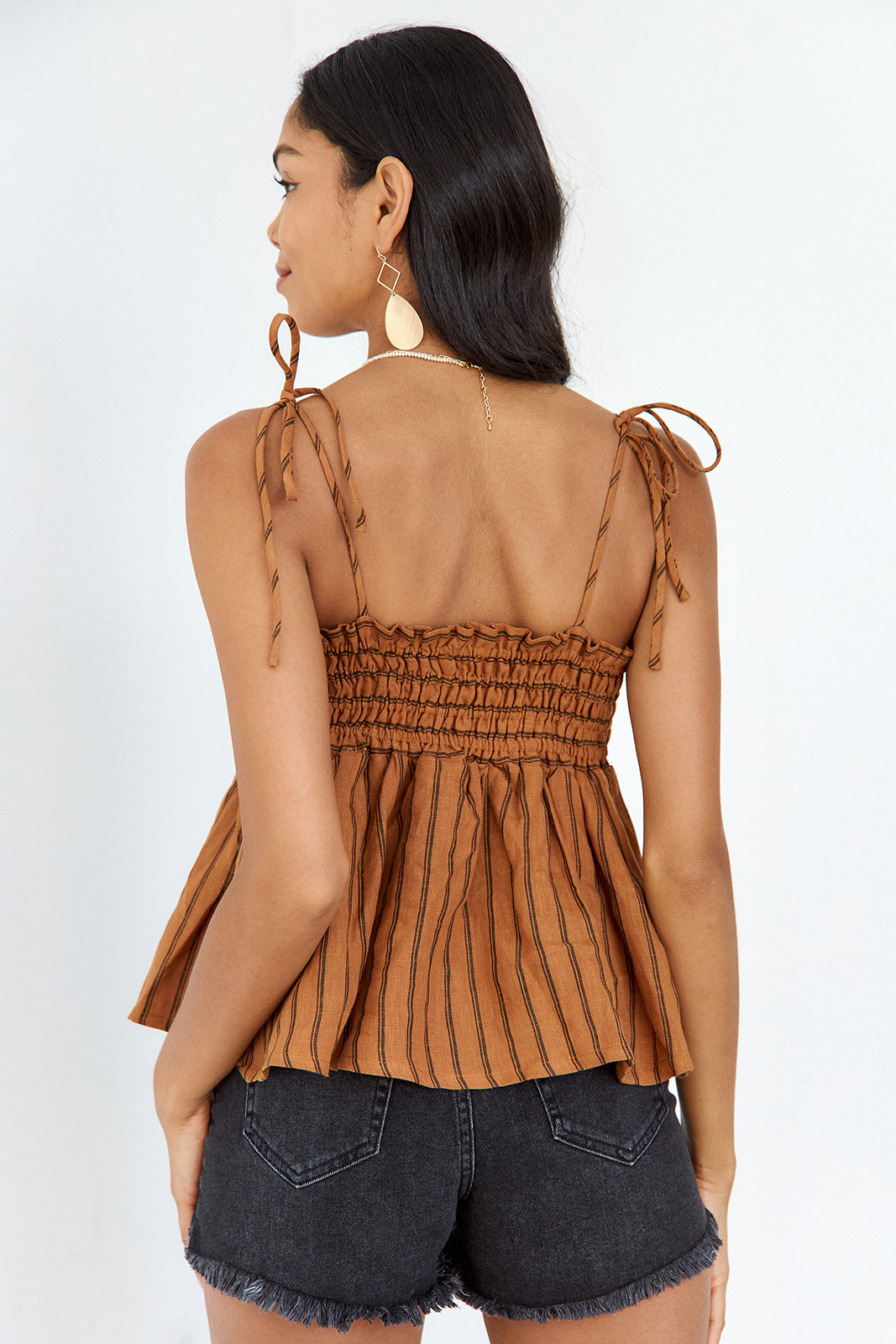 Esme Striped Peplum Tank