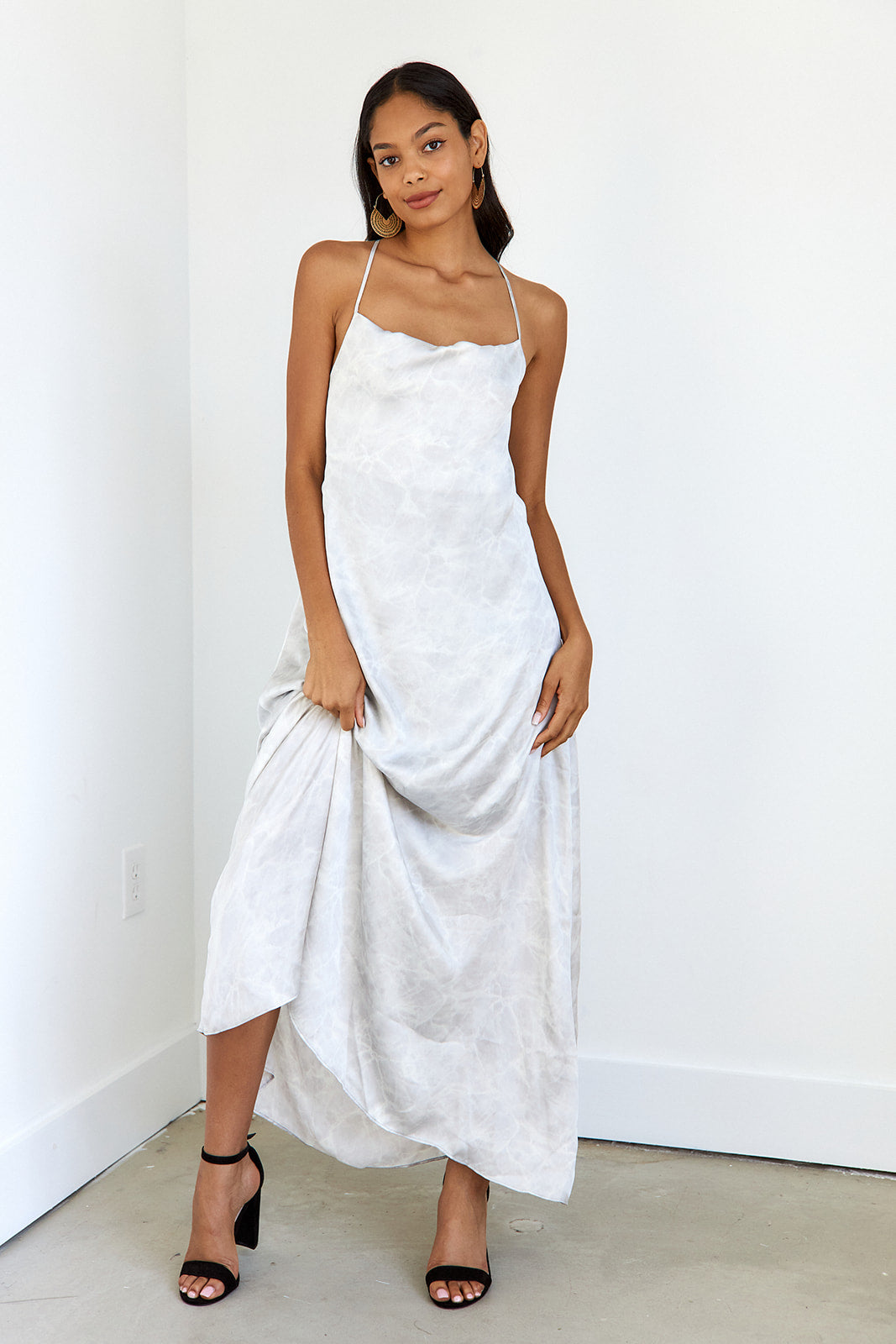 SALE - Berkley Satin Cowl Neck Maxi Dress