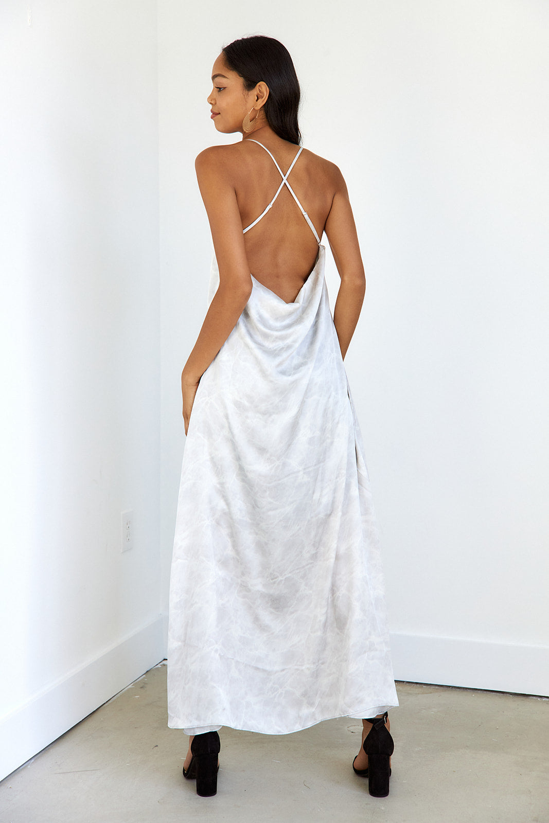 SALE - Berkley Satin Cowl Neck Maxi Dress