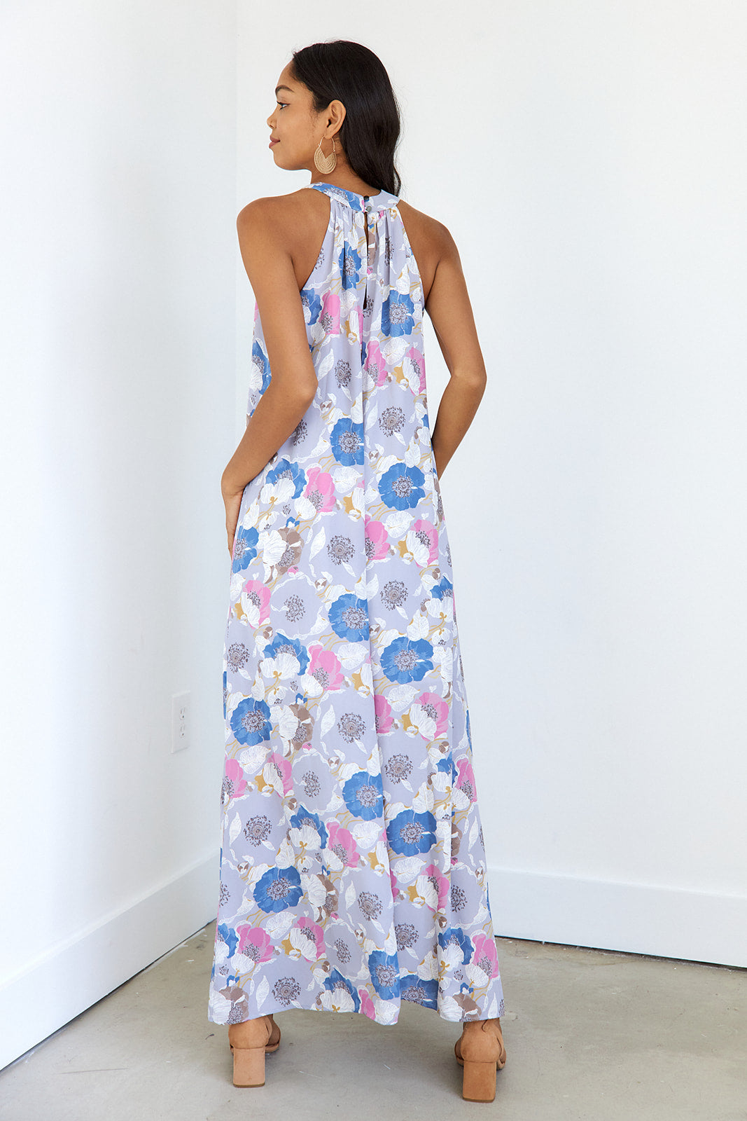 SALE- Sparta Floral High Neck Maxi Dress