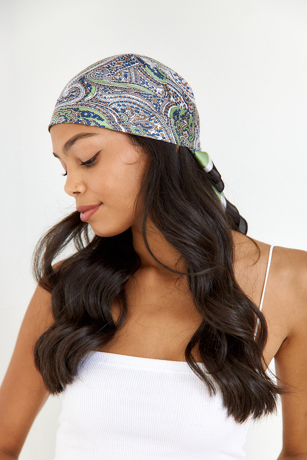 SALE- Effie Paisley Print Silky Bandana