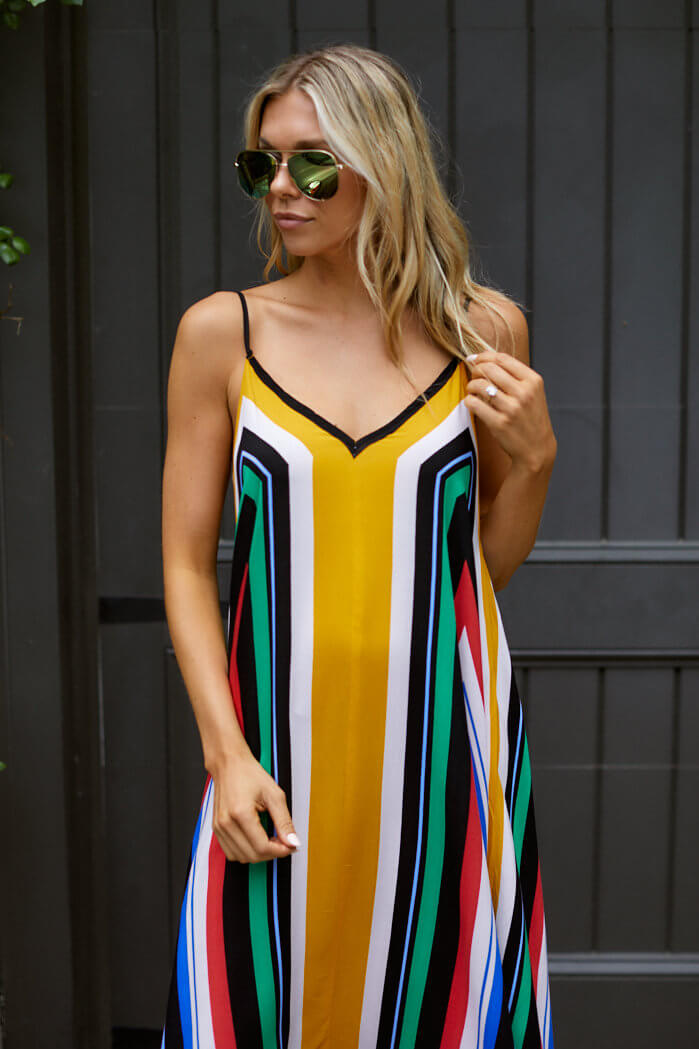 Eliza Geometric Print Handkerchief Dress