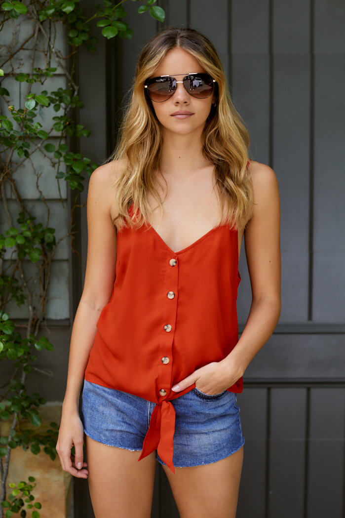 Josie Tie Front Top