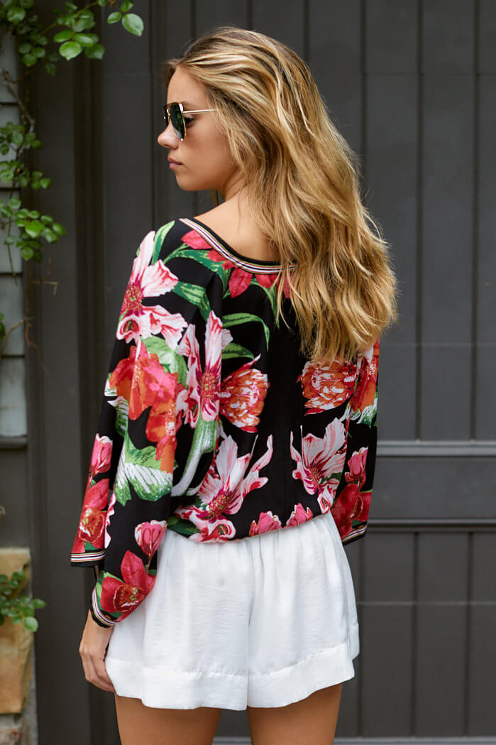 Brielle Floral Wrap Blouse